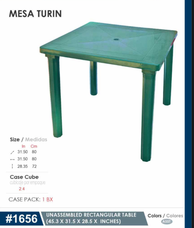 MESA CUADRADA TURIN /CAFE MADERA