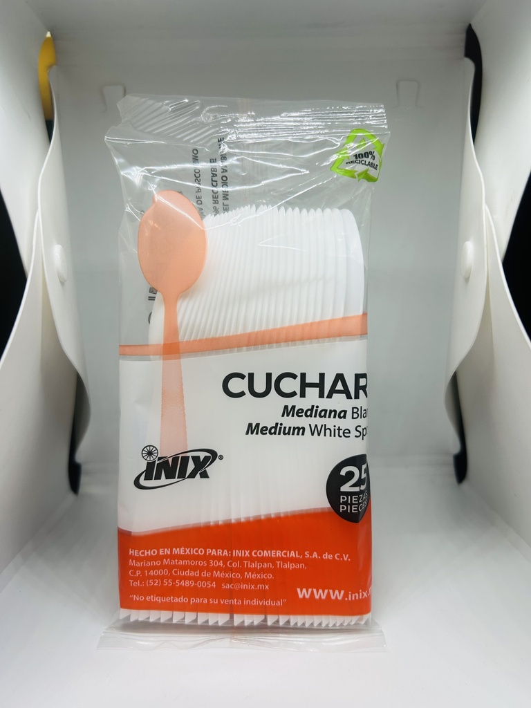 CUCHARA BLANCA INIX 25´S