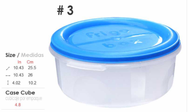 SET HERMETICO FRIGOBOX C/TAPA 3´S