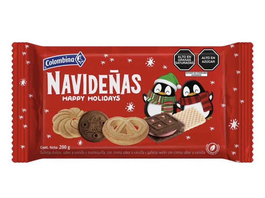 GALLETA COLOMBINA  NAVIDEÑA 200 G