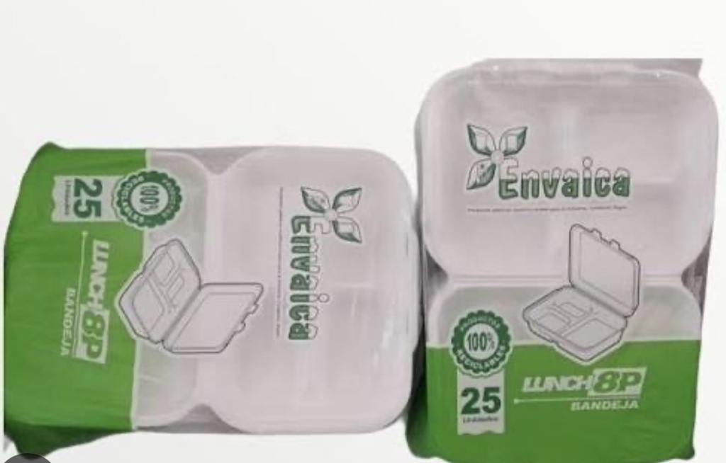 BANDEJA 8P C/DIVISION ENVAICA 25´S