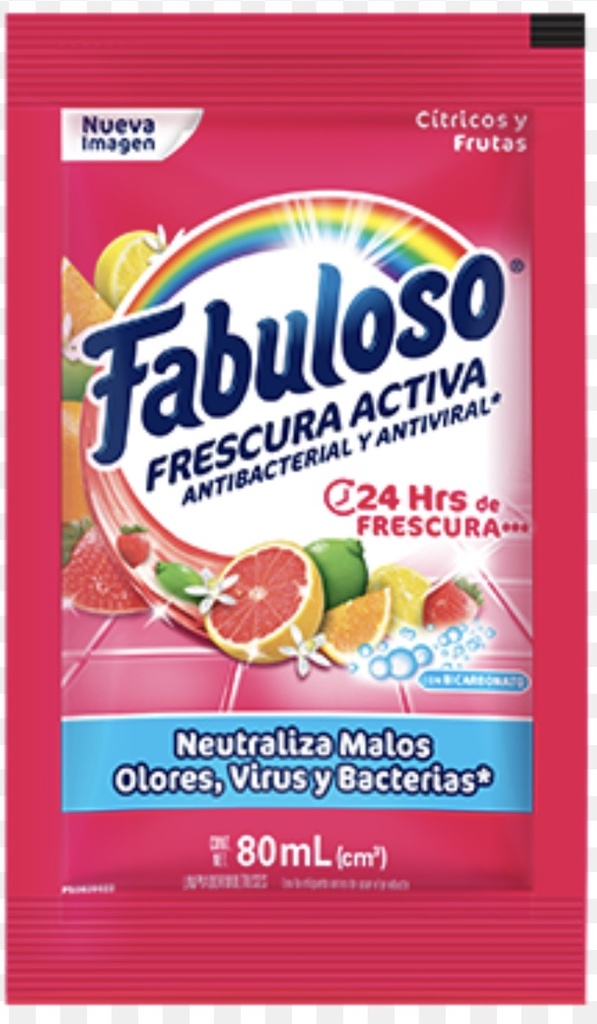 FABULOSO ULTRA CITRICOS Y FRUTAS 80 ML/12´S
