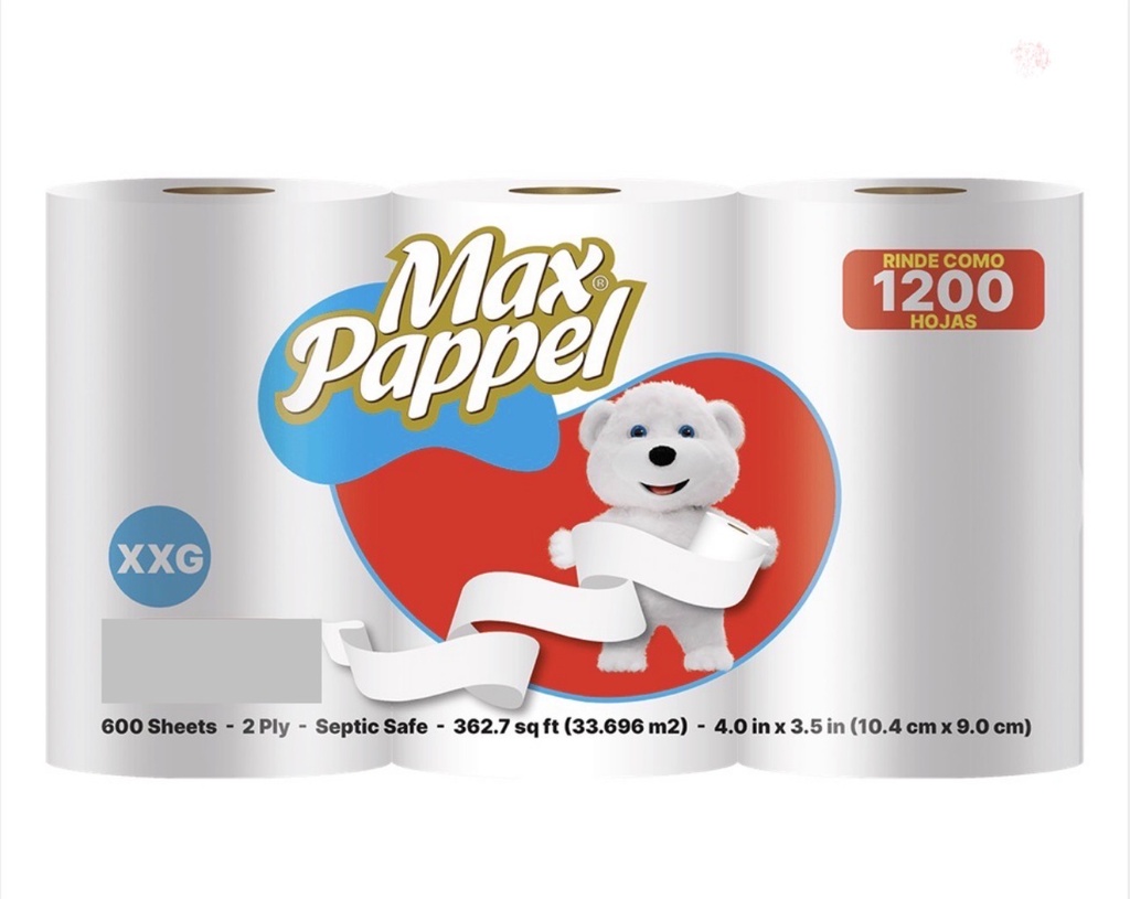 HIGIENICO MAX PAPEL XXG MEGA ROLLON 12/1