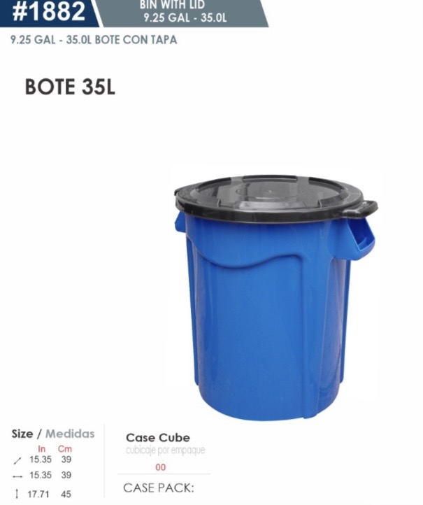 BOTE C/TAPA 35 LT