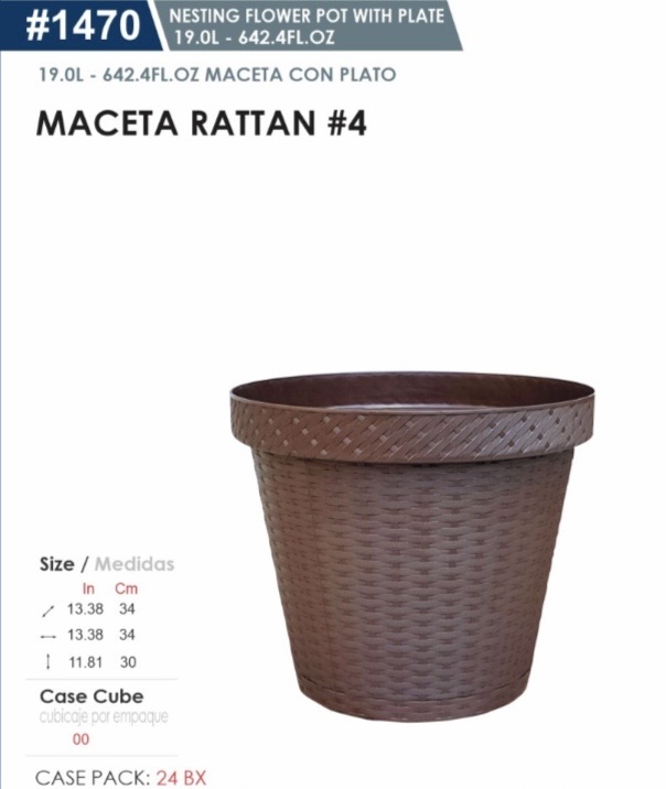 MACETA RATAN #4