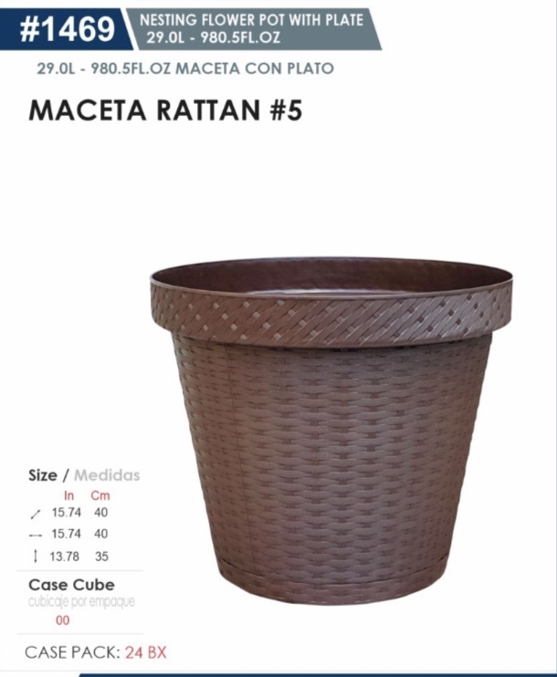 MACETA RATAN #5