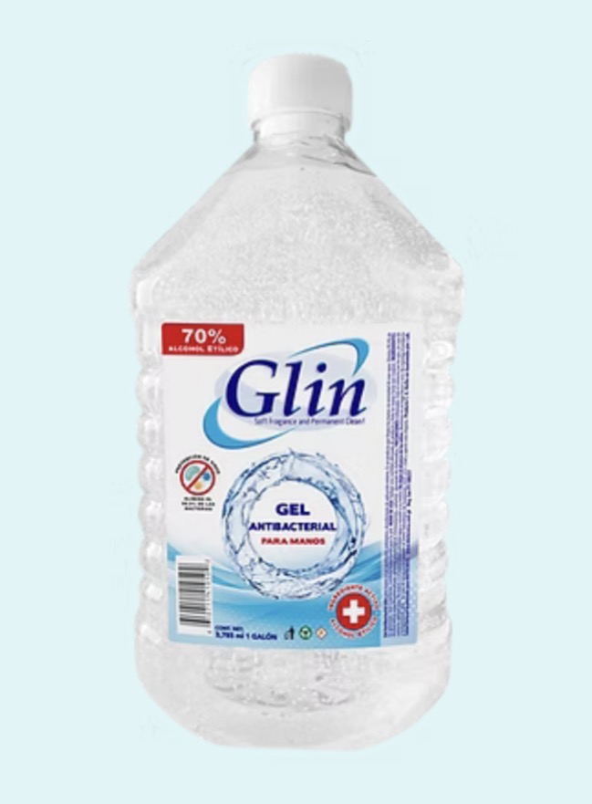GEL ANTIBACTERIAL P/MANOS GLIN