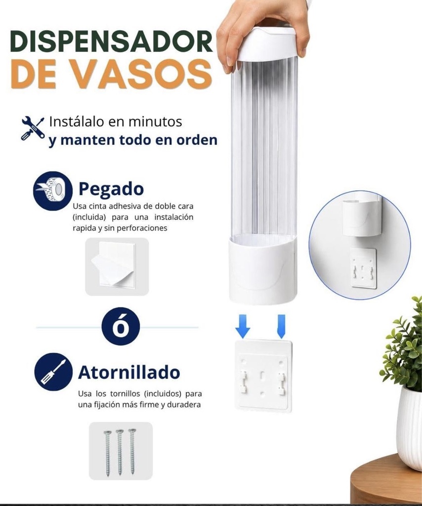 DISPENSADOR PARA VASOS