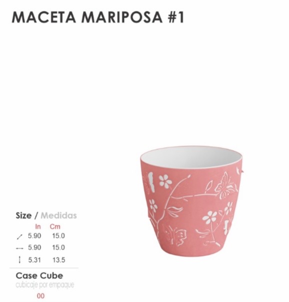 MACETA MARIPOSA # 1