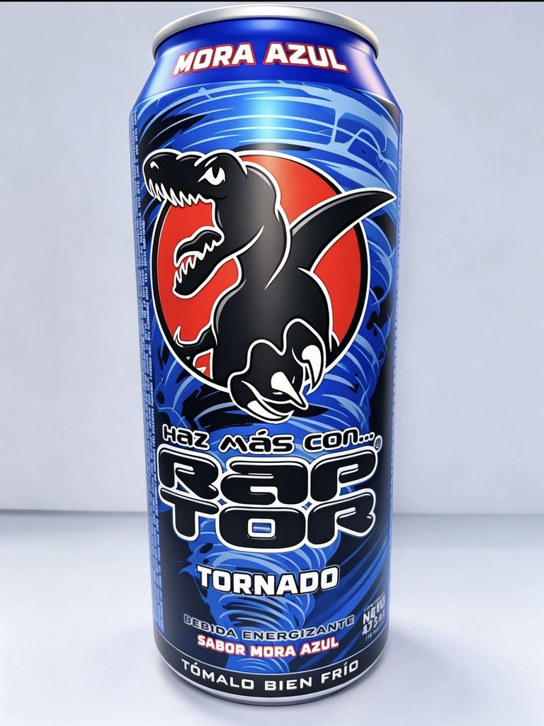 RAPTOR TORNADO MORA AZUL LATA 16 OZ