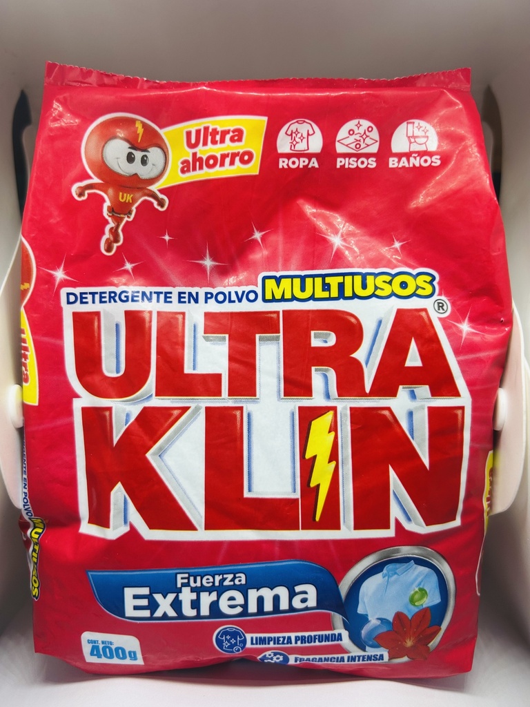 DETERGENTE ULTRA KLIN FUERZA EXTREMA 400 G