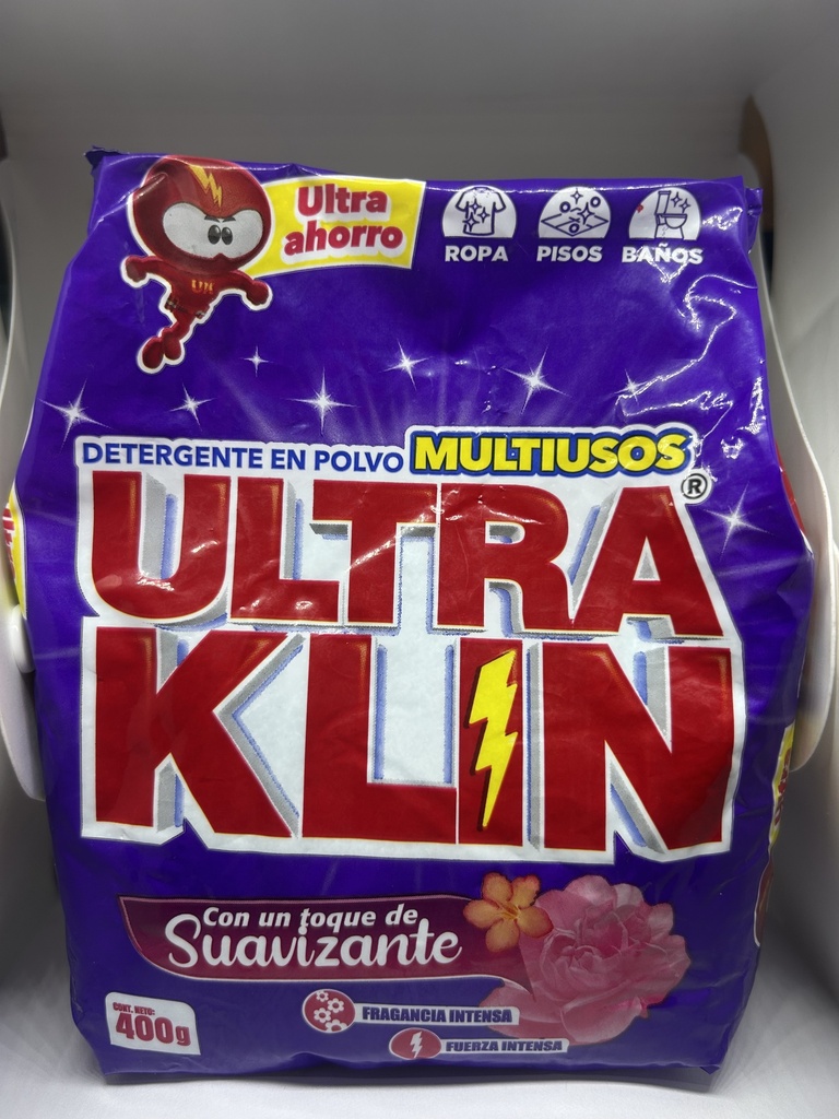 DETERGENTE ULTRA KLIN FUERZA INTENSA 400 G