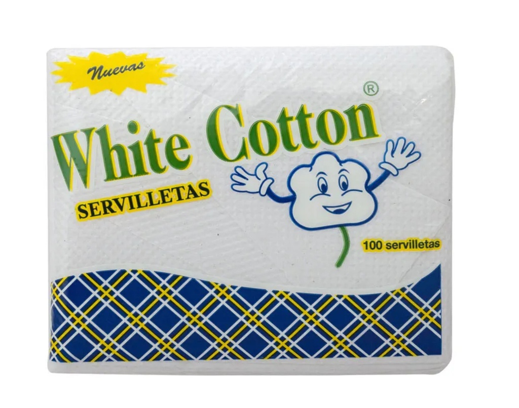 SERVILLETA WHITE COTTON 10´s