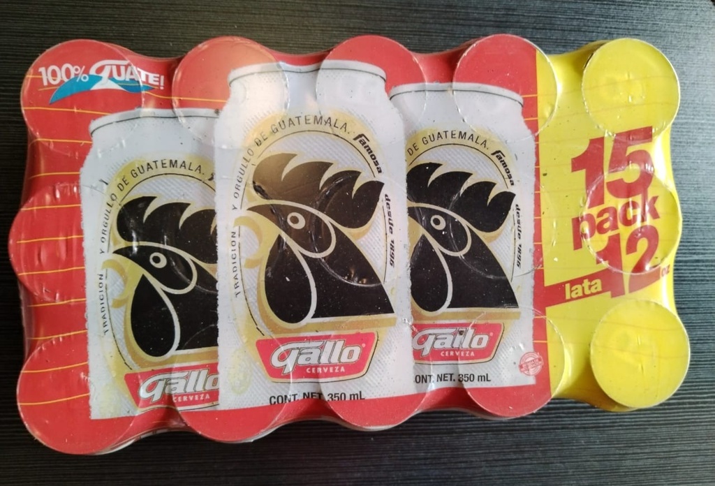 CERVEZA GALLO 12 ONZ PAQUETON 15'S