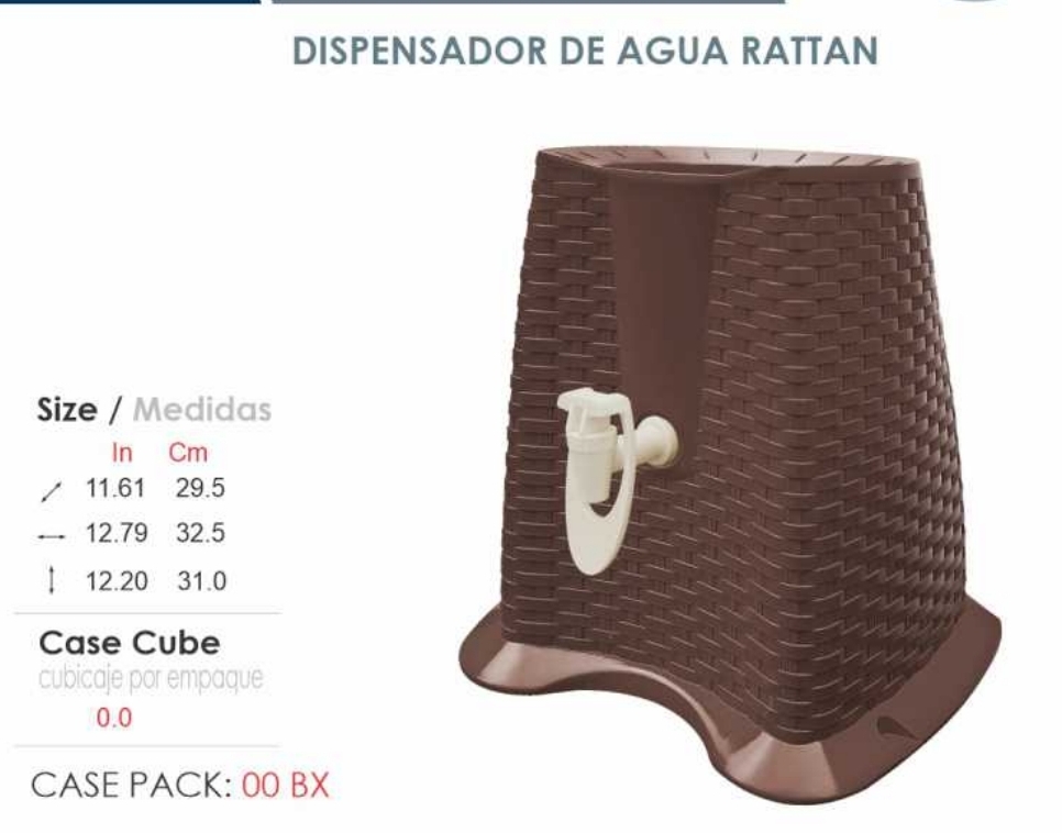 DISPENSADOR AGUA RATAN COLORES