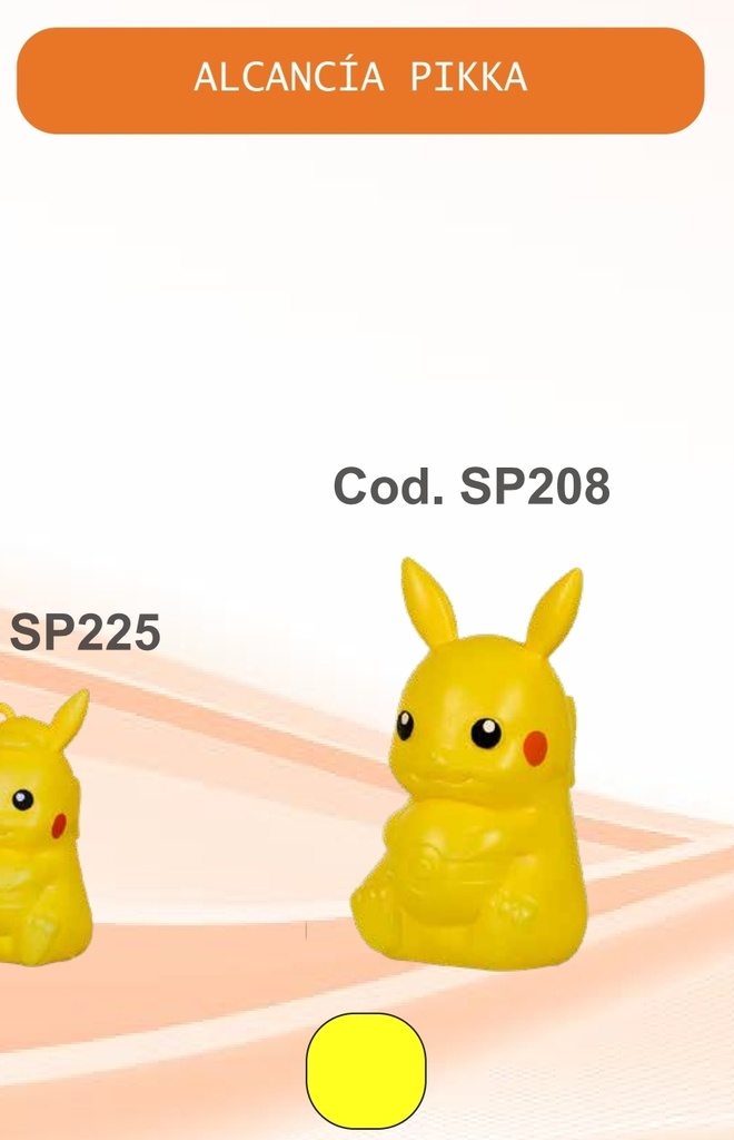 ALCANCIA PIKACHU MEDIANO 21CM