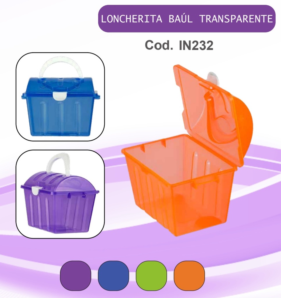 LONCHERA BAUL TRANSPARENTE