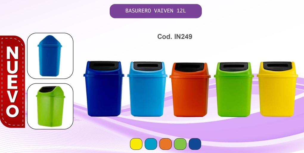 BASURERO VAIVEN 12LT