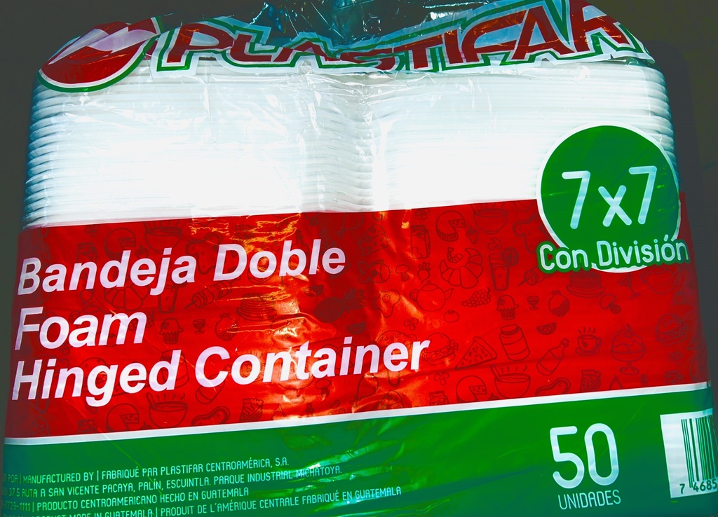 BANDEJA 7*7 PLASTIFAR C/DIVISION 50´S