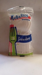 [TENKU25] TENEDOR BLANCO KUBIERTOS 25'S