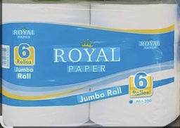 [RROYAL6] HIGIENICO JUMBO ROLL ROYAL 300M/6'S